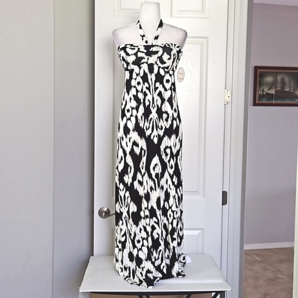 long beaded dress Striped Formal with Beads Just Female Slim Fit Size:XXL(44) short-sleeve